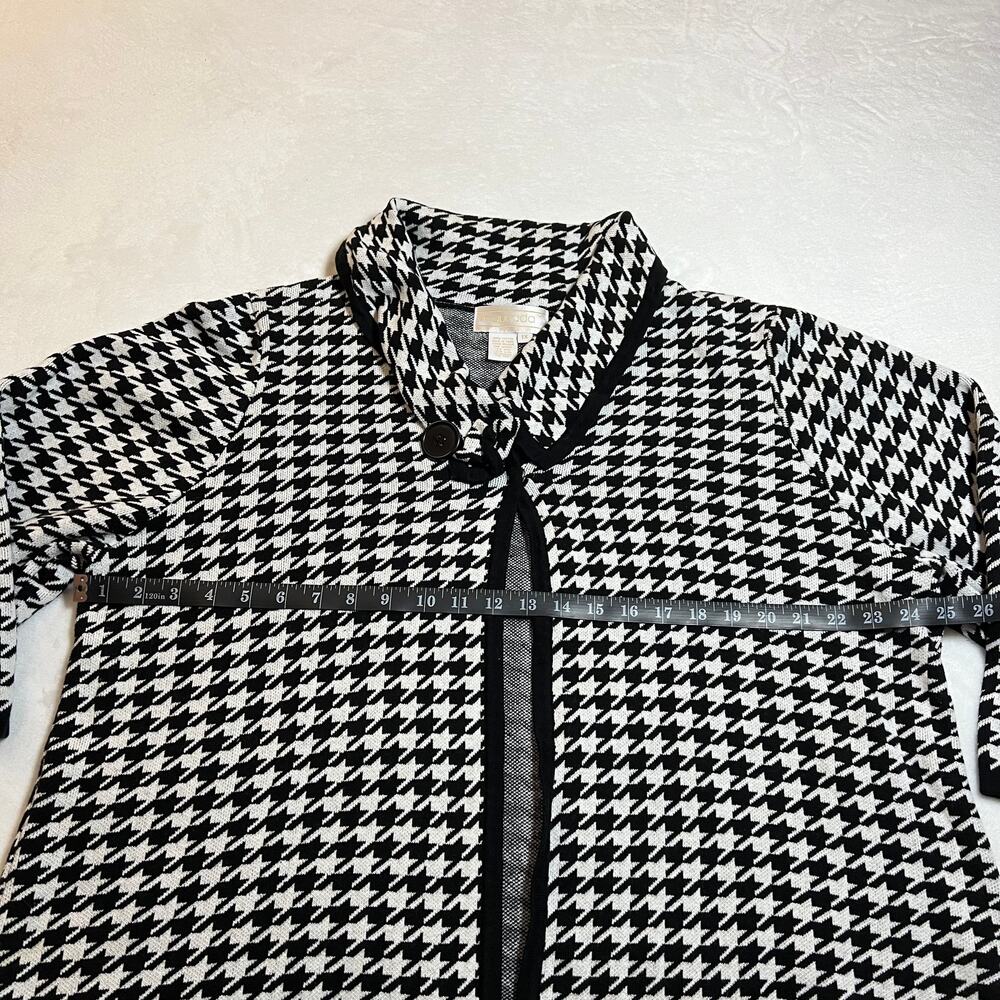 Maurada Houndstooth Knit Open Front Cardigan Size… - image 7